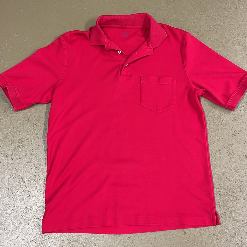 Lands’ End Men’s Red Polo Shirt Size Medium